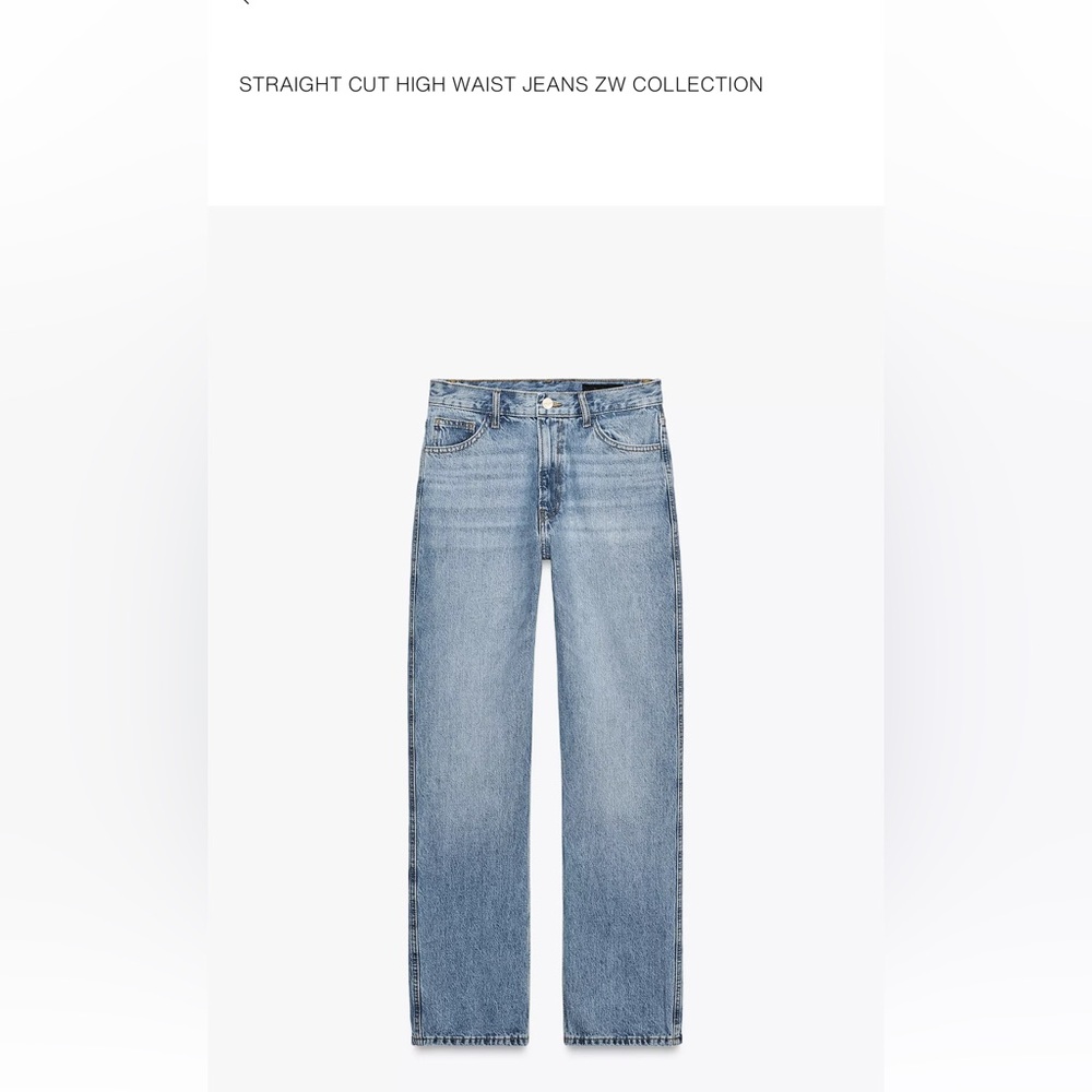 Zara Straight Cut High Waist Jeans ZW Collection